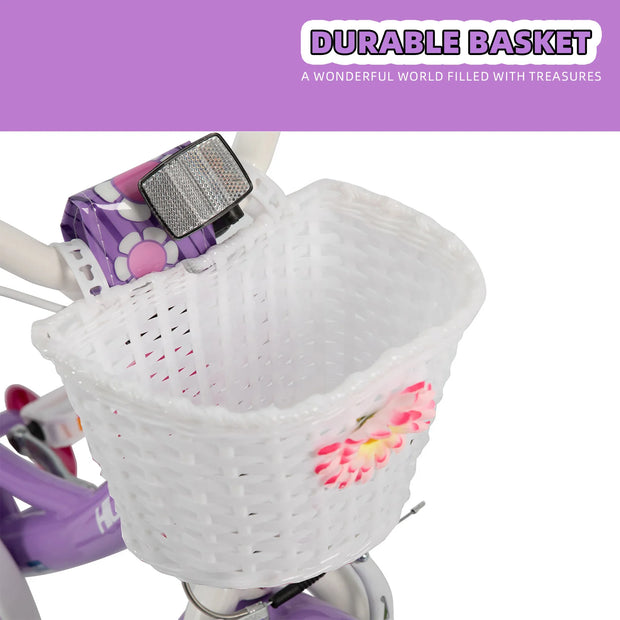 Girls12/14/16 Inch Bicycle with Basket and Stabilizers