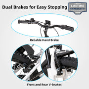 20 Inch Kid's Mountain Bike for Ages 5-13 Years Old, Dual-Suspension