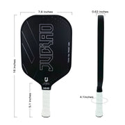 16MM Polypropylene Honeycomb Core Carbon Fiber & Fiberglass Hybrid Face Pickleball Racket