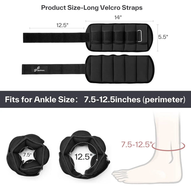 1Pair 10lb Leg strap Ankle Weights  for Women, Men