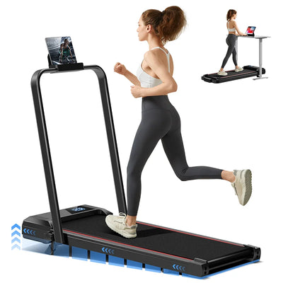 Incline Under-Desk Walking Pad Treadmill, Diamond Belt, Lightweight, LED Display