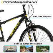 26 and 27.5 Inch Mountain Bike with 21 Speeds, High-Tensile Steel Frame, V Brake for Adult