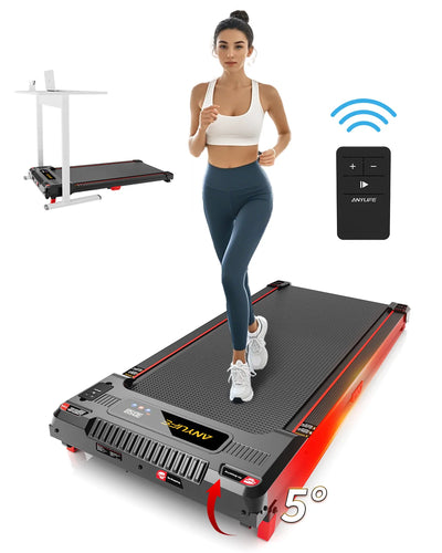 Under Desk Incline Walking Pad Treadmill 330lbs Capacity, 2.5HP