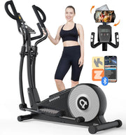 400LBS Weight Capacity Elliptical Machines With Hyper-Quiet Magnetic Driving System and16-Level Adjustable Resistance