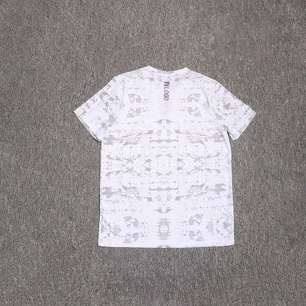 Ice silk stretch track and field short sleeved T-shirt for men loose and breathable, quick drying