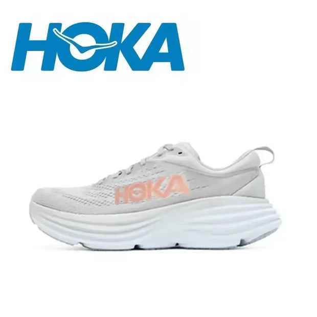 Original HOKA Bondi 8 Sport Road Running Breathable Anti Slip Cushioning Shoes for Men and Women