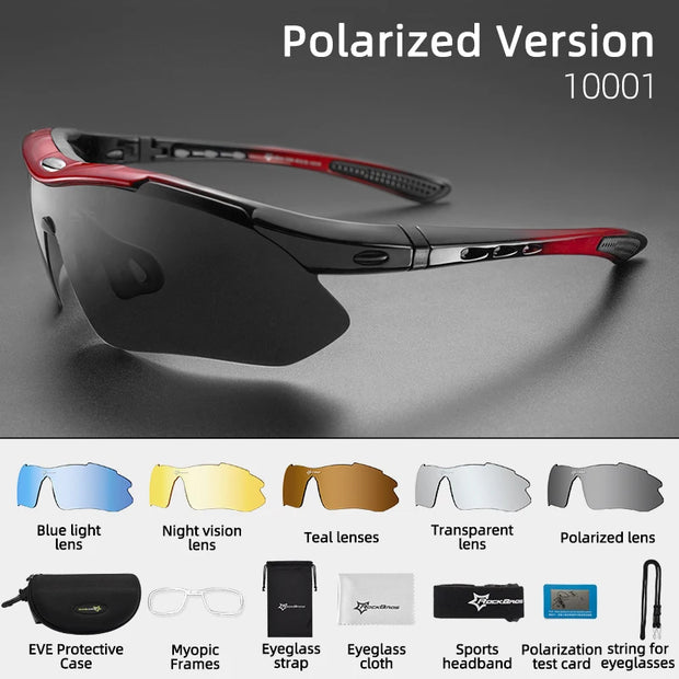 Polarized Sports Sunglasses Bicycle Riding Protection Eyewear