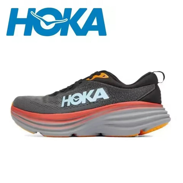 Original HOKA Bondi 8 Sport Road Running Breathable Anti Slip Cushioning Shoes for Men and Women