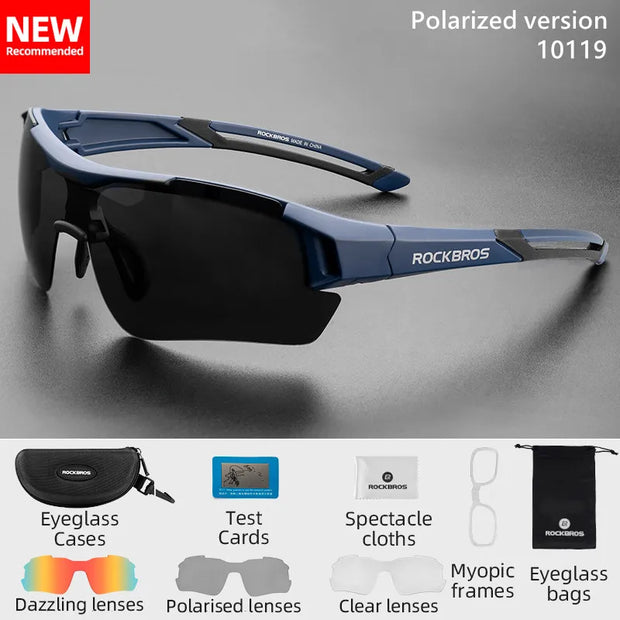 Polarized Sports Sunglasses Bicycle Riding Protection Eyewear