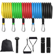 11 pc. Latex resistance Pull bands for Pilates, yoga and CrossFit fitness