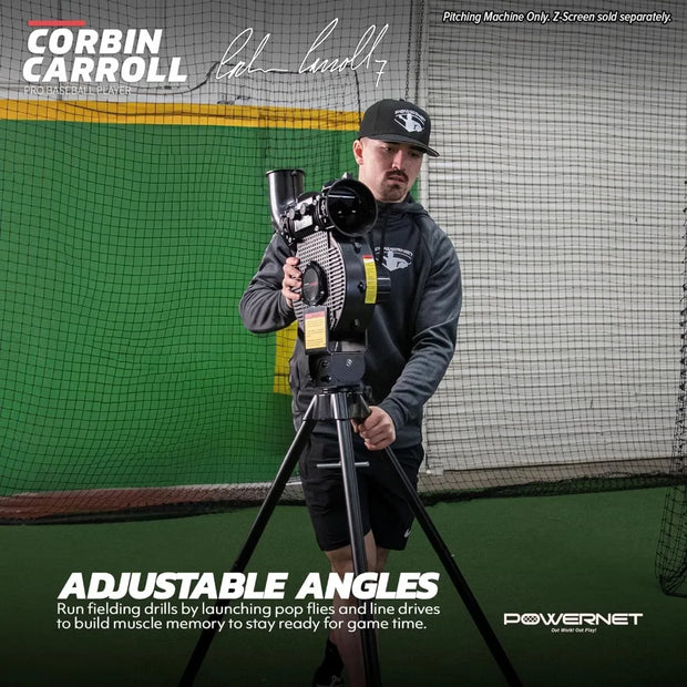 Baseball and Softball Variable Speed Pitching Machine Simulated Up To 90 MPH