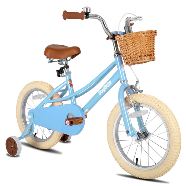 Girls Bike For Toddlers & Kids, 12" 14" 16" 20" with Training Wheels, Basket & Kickstand