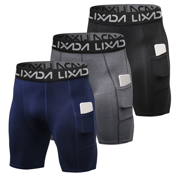 3 Pack Men Active Workout Underwear with Pocket