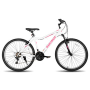 26 Inch Women‘s Mountain Bike, 21 Speeds, Steel Frame with Suspension Fork