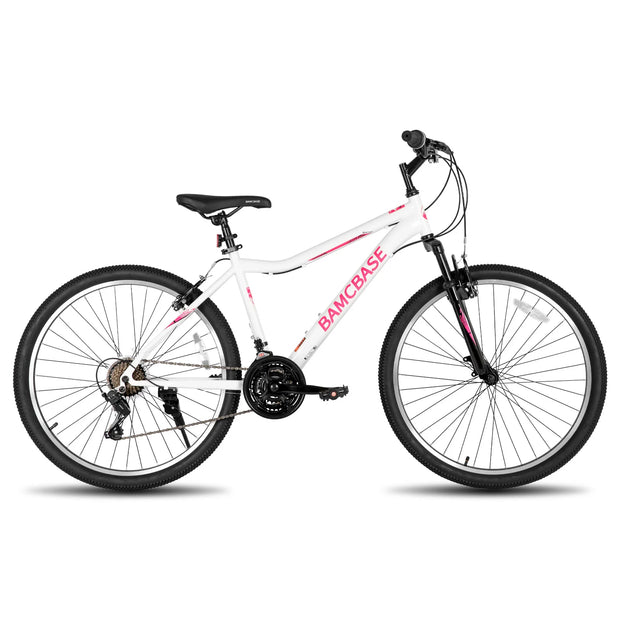 26 Inch Women‘s Mountain Bike, 21 Speeds, Steel Frame with Suspension Fork
