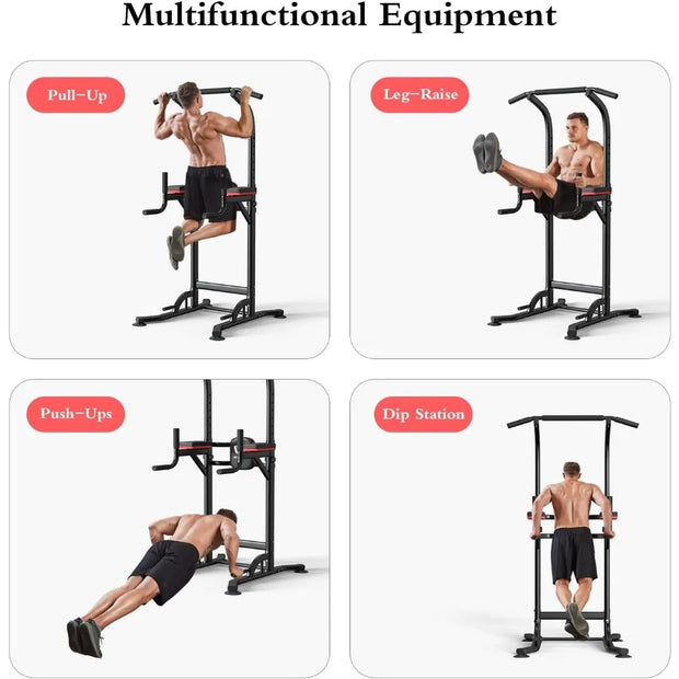 Power Tower  Pull Up Bar Dip Bar Stand Workout Machine