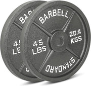 Cast Iron Weight Plates – Free Weights . Sold in Pairs - 2.5LB–45LB