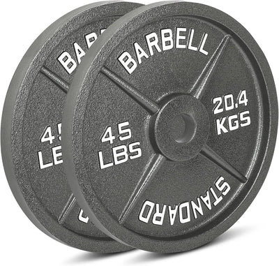 Cast Iron Weight Plates – Free Weights . Sold in Pairs - 2.5LB–45LB