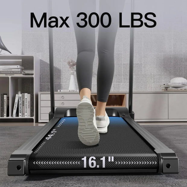 Auto-Folding Incline Treadmill with Pulse Sensors, 3.0 HP Quiet Brushless, 8.7 MPH, 300 lbs. Capacity