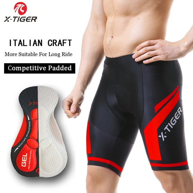 Pro Summer Shockproof 5D GEL Pad Cushion MTB Bicycle Bib Tights