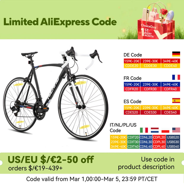 14 speed lightweight racing bike, city commuter road bike for men and women