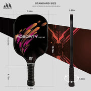 4 - USAPA Light Graphite Rackets Fiber Face & Polymer Honeycomb Core Pickleball Set with 6 Outdoor Pickleballs