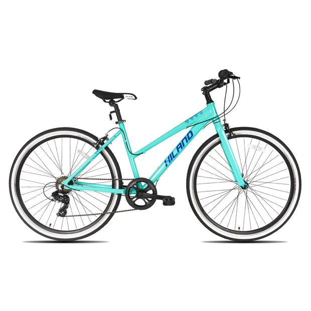 Step-Over or Step-Through Frame Hybrid Urban Commuter Bike, 7 Speeds