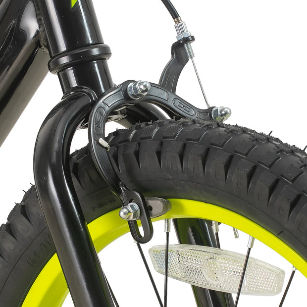 20 Inch Kids Mountain Bike with Training Wheels and Handbrake for 7-12 Years Old Boys and Girls