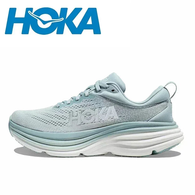 Original HOKA Bondi 8 Sport Road Running Breathable Anti Slip Cushioning Shoes for Men and Women