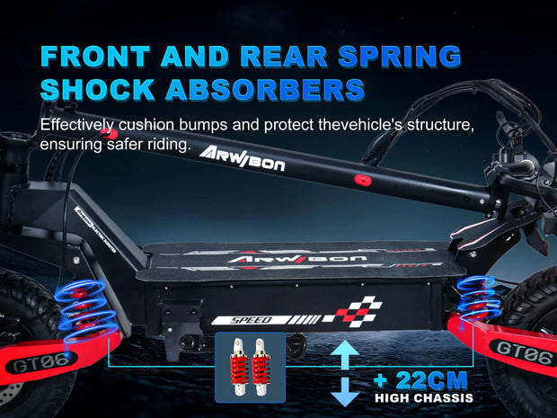 1200W Foldable E-Scooter for Adults -Max Speed 30MPH, 48V 13AH/23.4AH, 11"Off-Road Tires
