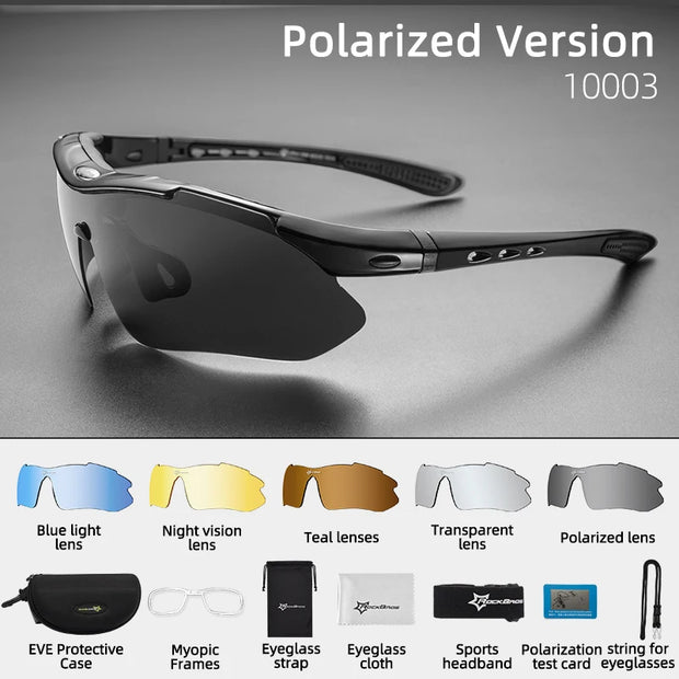 Polarized Sports Sunglasses Bicycle Riding Protection Eyewear