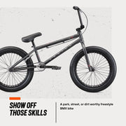 Freestyle BMX Bike 4130 Chromoly Frame and 20-Inch Wheel for Advanced-Level or Professional Riders