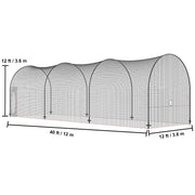 12/22/33/40 FT Heavy Duty Portable Baseball Enclosed Batting Pitching Cage Net with Carry Bag