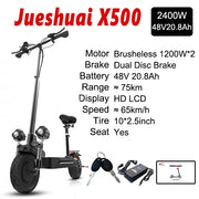 10/11 Inch 48V-72V 1000W-6000W  Off Road Electric Kick Scooter Foldable Adult 50-85km/h