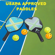 4 Premium Wood Pickleball Rackets 4 Pickleball Balls 4 Cooling Towels a Carry Bag
