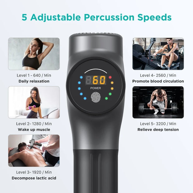 Professional Muscle Percussion Massage Gun for Shoulder Leg Back Body Pain