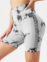 Women s High Waist Non-See Through Workout Shorts with Side Pockets