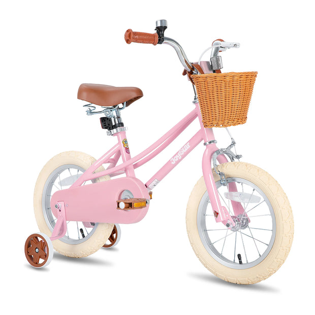 Girls Bike For Toddlers & Kids, 12" 14" 16" 20" with Training Wheels, Basket & Kickstand