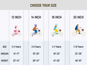 Girls Bike For Toddlers & Kids, 12" 14" 16" 20" with Training Wheels, Basket & Kickstand