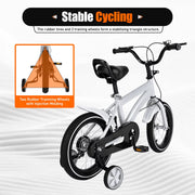 14" Children's Stabilized Training Bike with Handbrake Removable Wheels for Kids 3-6 Years