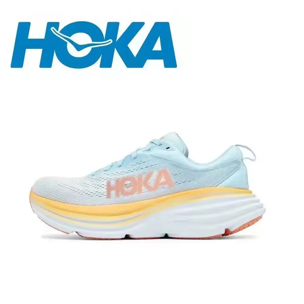 Original HOKA Bondi 8 Sport Road Running Breathable Anti Slip Cushioning Shoes for Men and Women