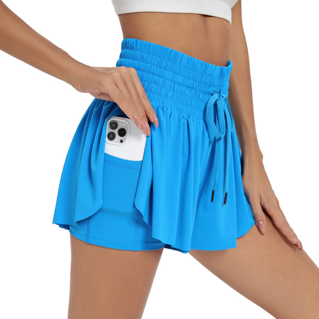 Flowy High Waisted Tennis Skort
