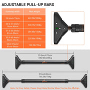 Home Adjustable Width Training Chin up Bar without Screws Max 440lbs