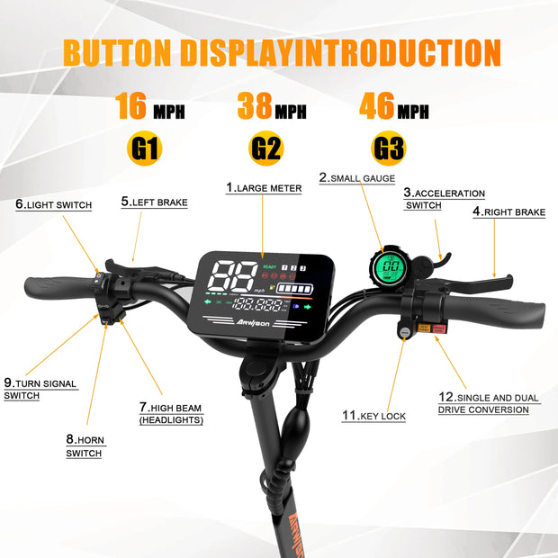 Dual Motor 5600W Foldable Adult Electric Scooter With Seat