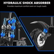 48-72V Hydraulic / Spring Suspension Foldable E-Scooter with Seat For Adults