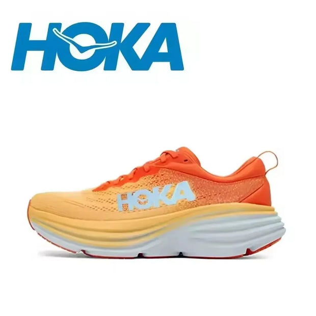 Original HOKA Bondi 8 Sport Road Running Breathable Anti Slip Cushioning Shoes for Men and Women