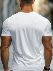 Men's Summer Crew Neck Short Sleeve Sports T-shirt