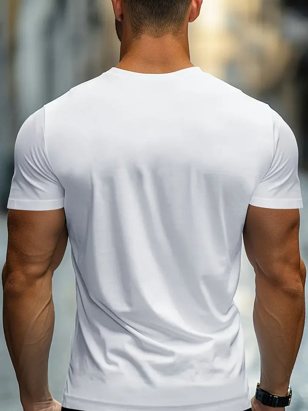 Men's Summer Crew Neck Short Sleeve Sports T-shirt