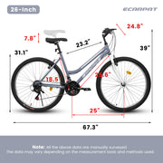 Womens Girls 26 Inch  21 Speed Mountain Bike