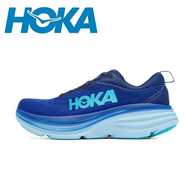 Original HOKA Bondi 8 Sport Road Running Breathable Anti Slip Cushioning Shoes for Men and Women